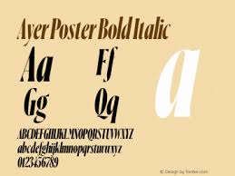 Пример шрифта Ayer Poster Italic
